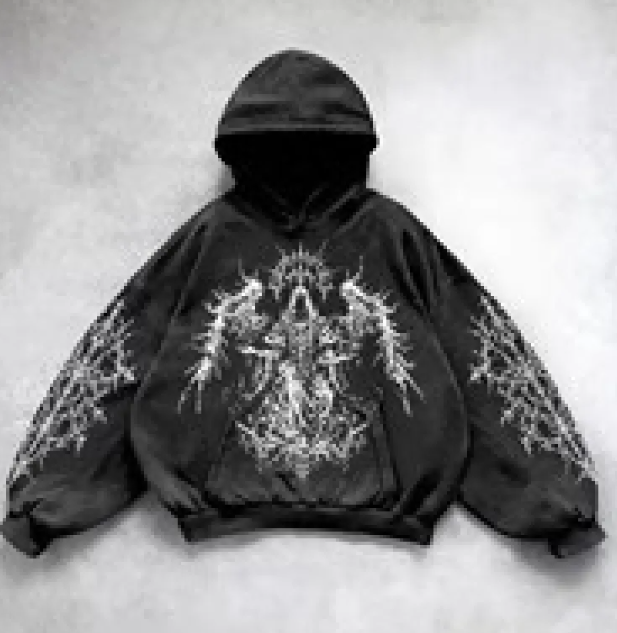 Hooded Printed Hip Hop Y2G Streetwear Sweatshirt